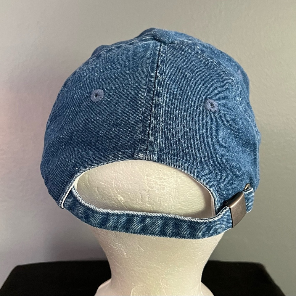 Vintage San Antonio Texas Denim Jean Adjustable Hat Alamo State Hat Cap - Picture 4 of 9